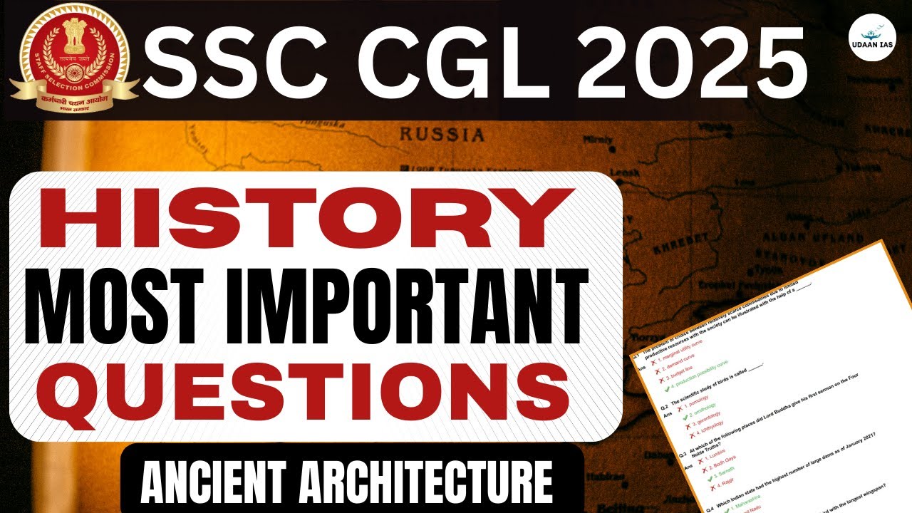 Architecture Important Questions for SSC CGL 2025 | Indian Art & Culture MCQs + PYQs
