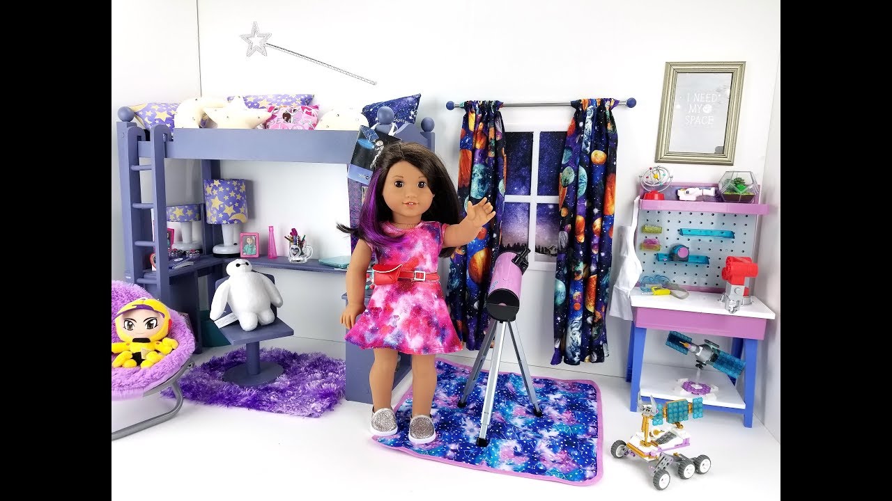 AMERICAN GIRL LUCIANA VEGA SPACE BEDROOM SET UP