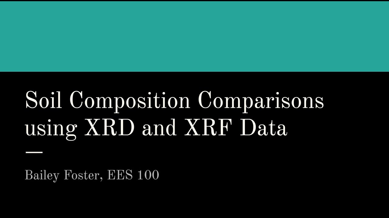 Soil Composition Comparisons using XRD and XRF Data - Bailey Foster