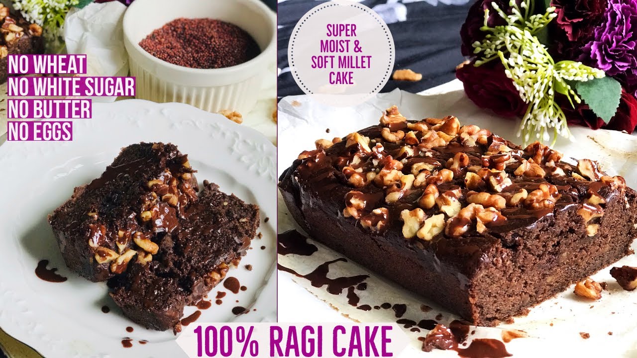 Chocolatey Ragi Banana Cake | Eggless | Soft & Moist | No Wheat |No White Sugar 100% Ragi cake #ragi