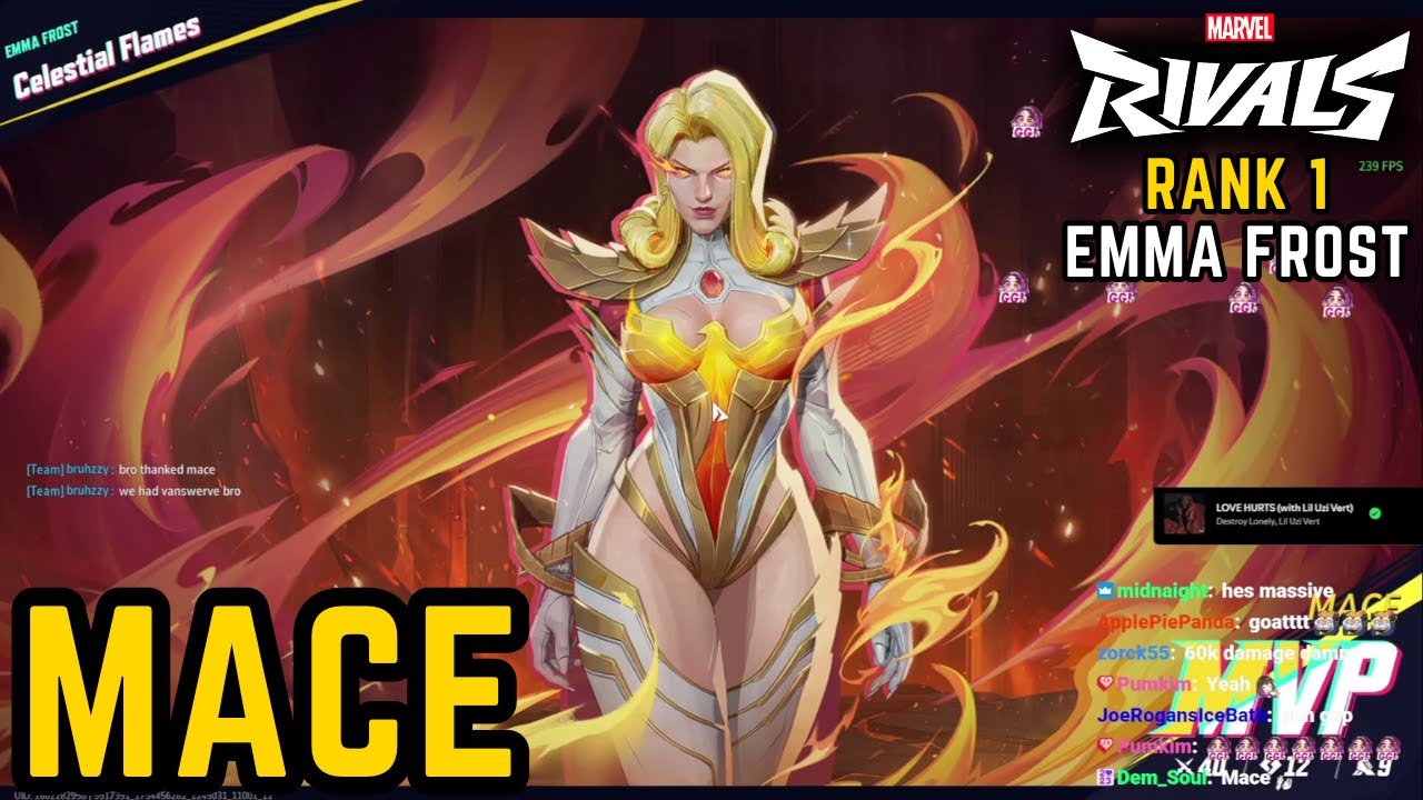 40 ELIMS! 40K DMG! MACE INSANE EMMA FROST GAMEPLAY - MARVEL RIVALS SEASON 3