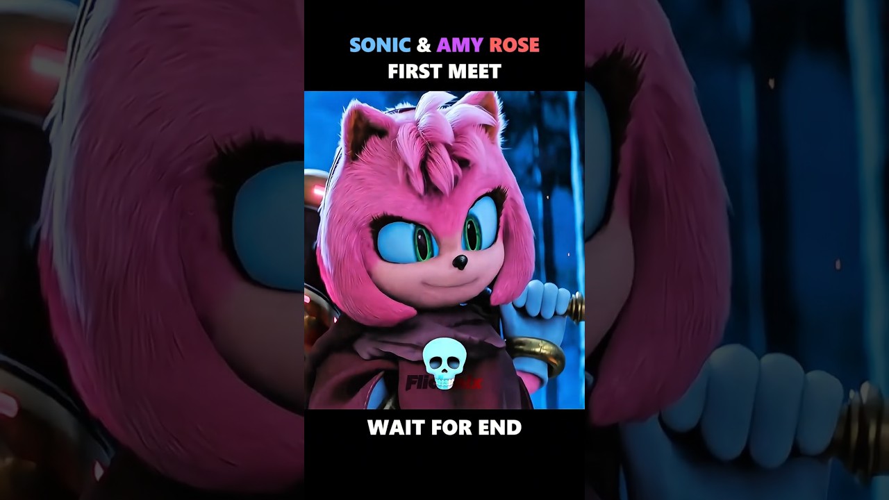 Sonic and Amy Rose First Meet 💖 | Sonic The Hedgehog | Sonic 3 #shorts #sonic #amyrose