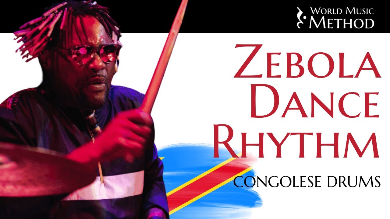 Traditional Zebola Dance Rhythm - Congolese Drums - World Music Method