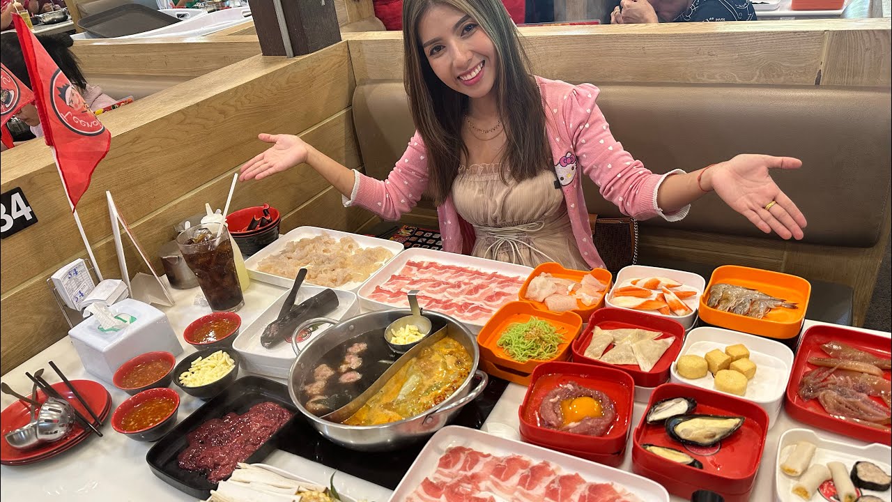 All-you-can-eat Shabu Teenoi buffet for only $7😍😋