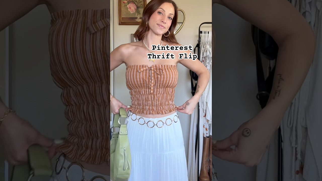 Transforming This THRIFTED Top #sewingtutorial #sewing #thriftedfashion #upcycledfashion #thriftflip