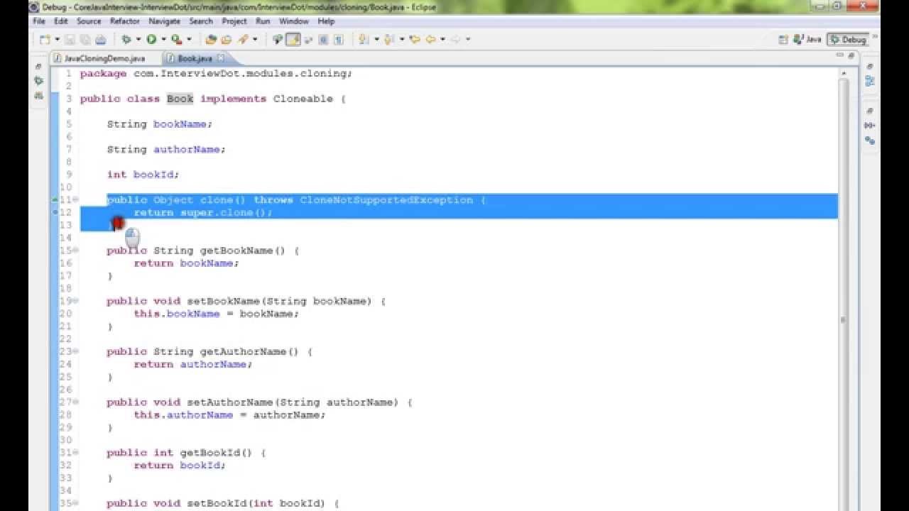 WHAT IS CLONEABLE INTERFACE IN JAVA DEMO