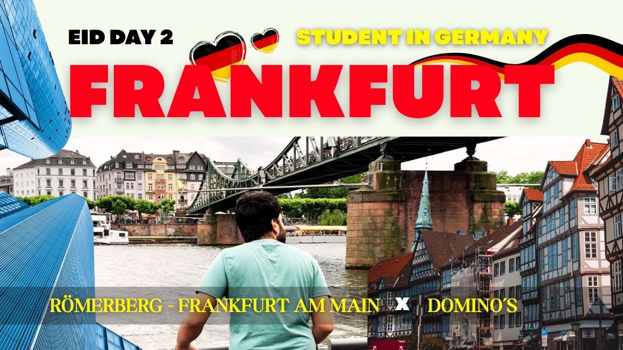 Eid ul-Adha Day 2 in Germany 🇩🇪 | Exploring Frankfurt & Celebrating Eid with Friends 🍕🌧️