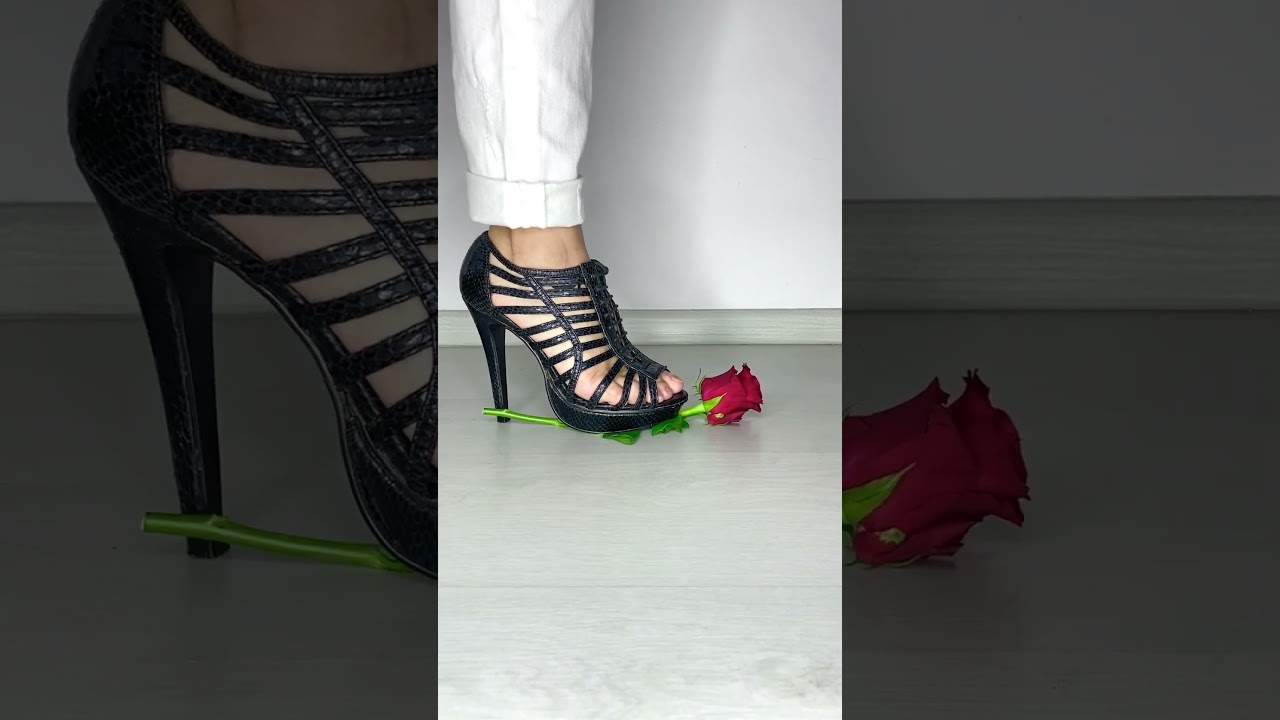 High Heels vs Red Rose ASMR | Experience Crunchy and Satisfying Sounds for a Calming Sensation 👠🌹✨