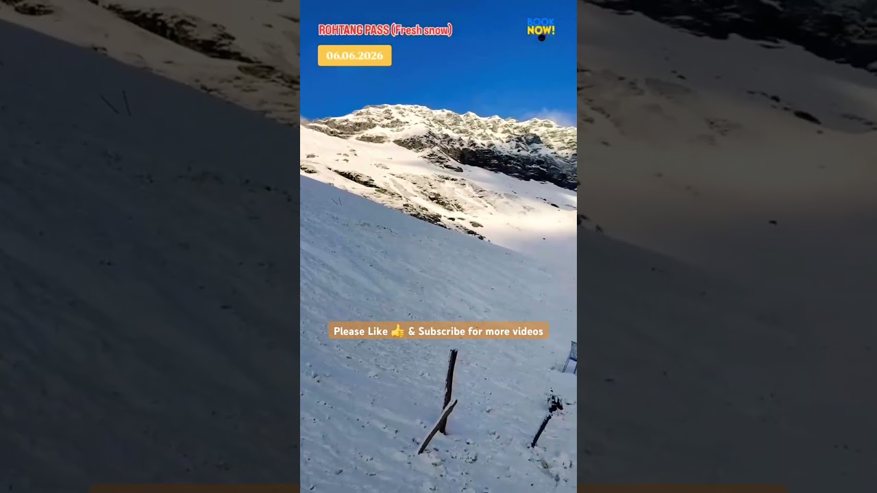 Rohtang Pass Manali snowfall Condition Today, Manali Current Traffic condition June 2026 #manali