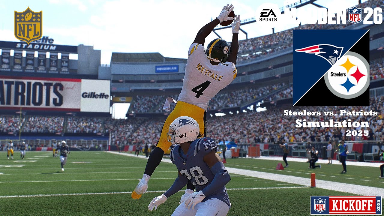 Pittsburgh Steelers vs. New England Patriots WEEK 3 Sim 53-MAN ROSTER Madden 26 2025 PS5 Game Play
