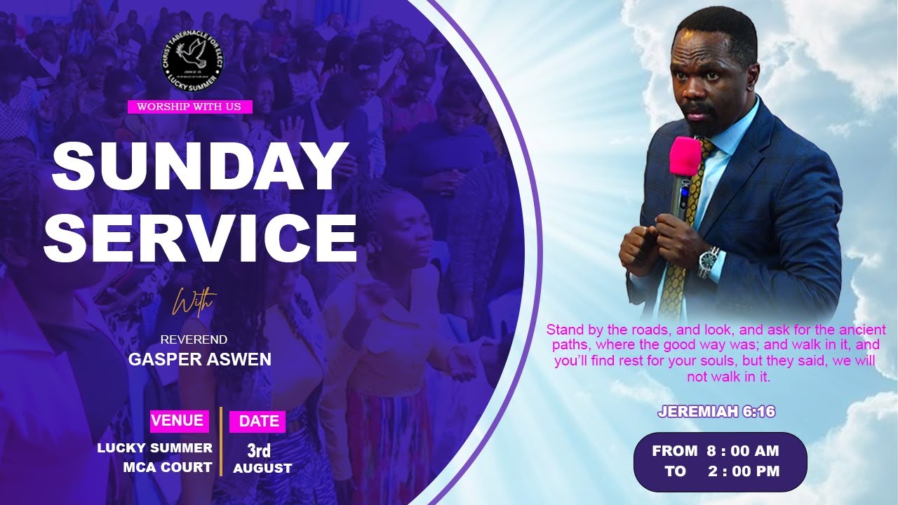 SUNDAY MAIN SERVICE WITH REV. GASPER ASWEN || 04.08.2025
