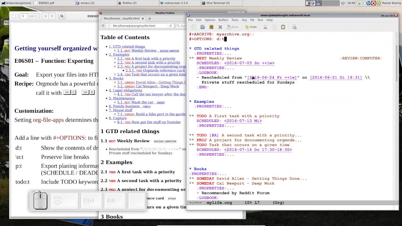 OrgMode E06S01: Exporting