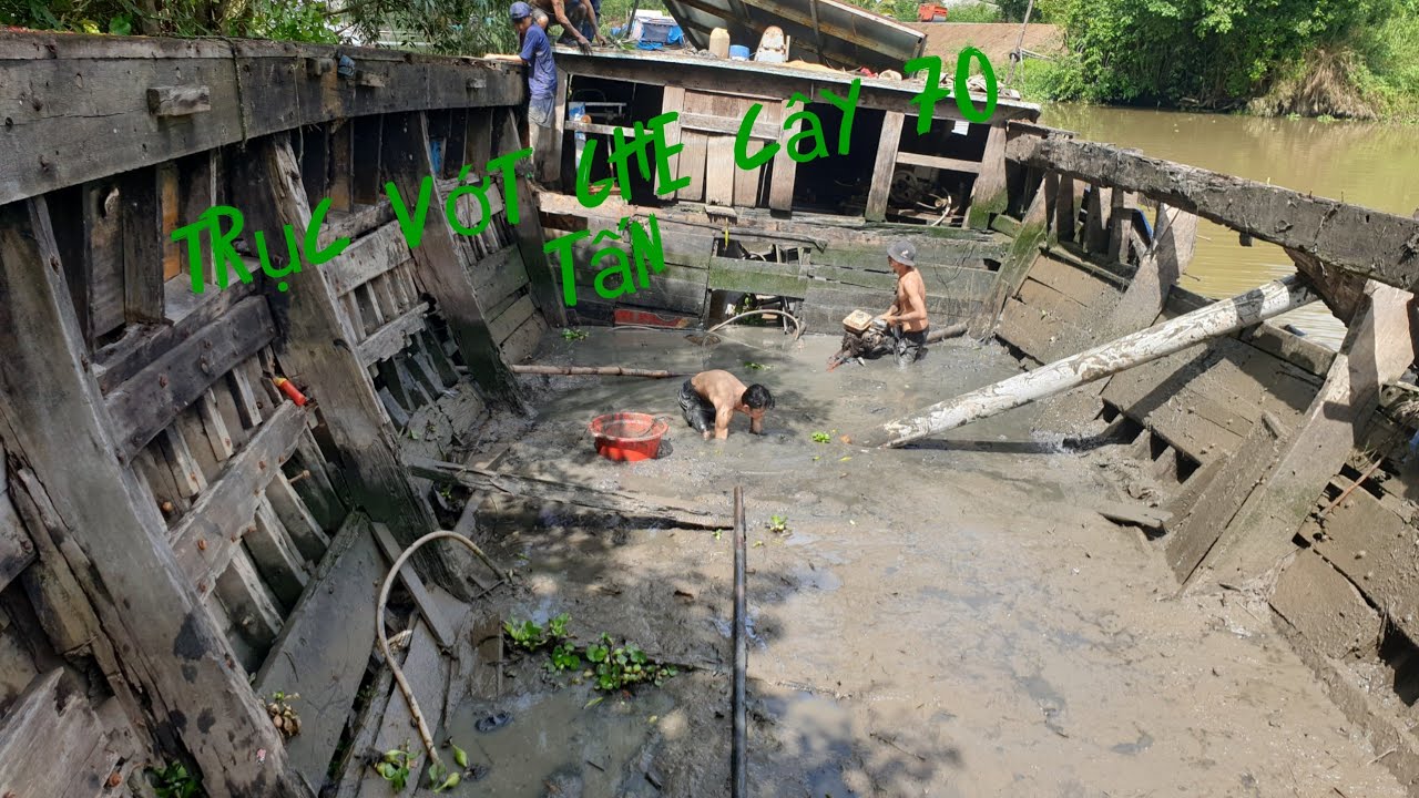 trục vớt ghe cổ 12năm cầu cà nhíp tân Thạnh Long An