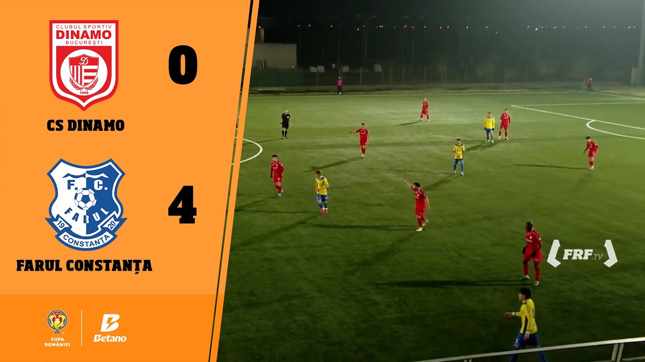 Cupa României Betano, grupe: CS Dinamo - Farul Constanța 0-4, 12.02.2026
