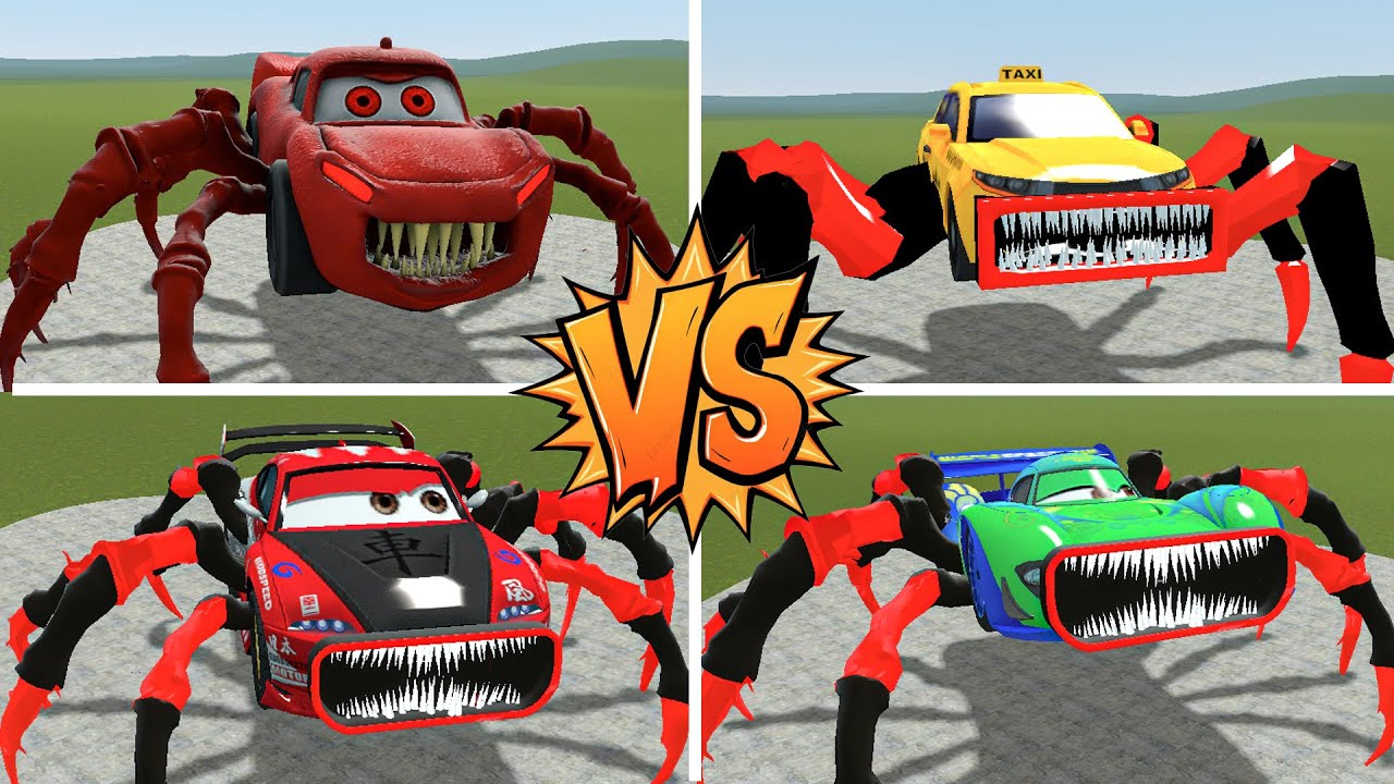 MONSTER MCQUEEN: CAR MONSTER, MCQUEEN MONSTER,THOMAS TRAIN,HOUSE HEAD And CAR EATER in Gmod # 2