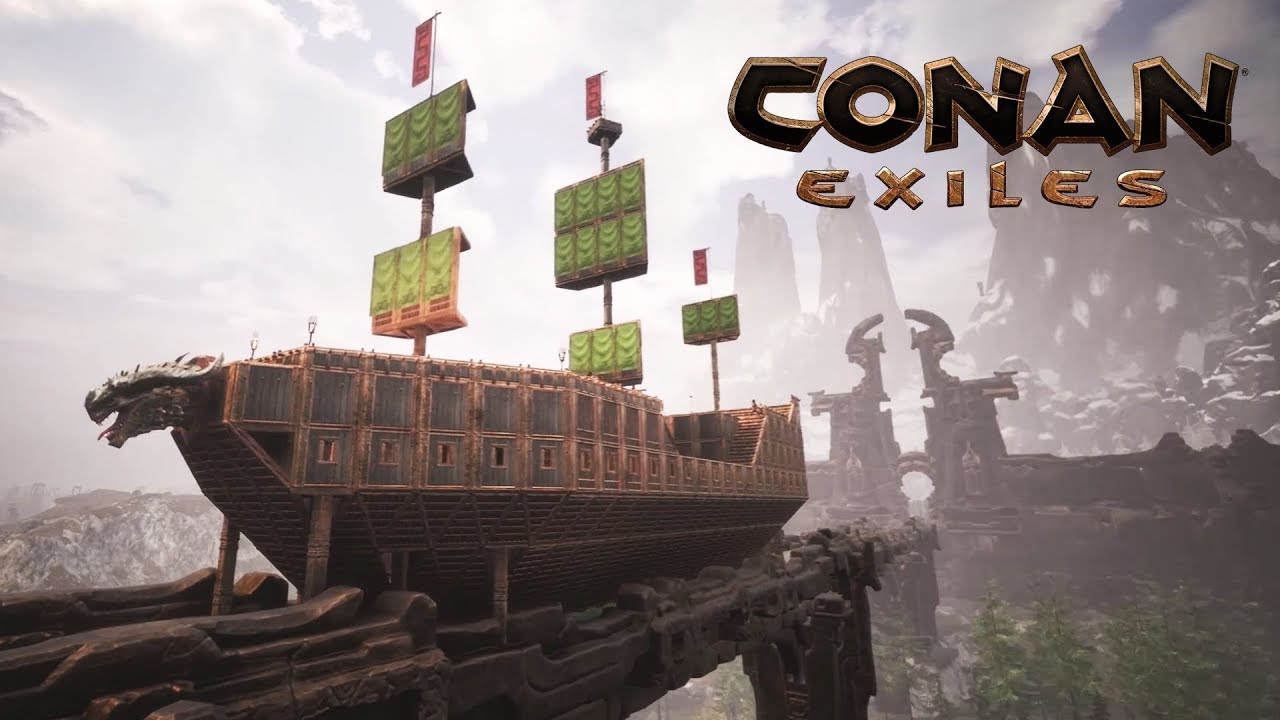 Conan Exiles - How to Build a Pirate Ship ⛵
