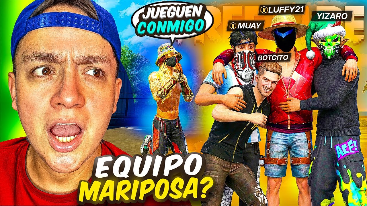 JUGUE CON LA ESCUADRA MARIPOSA en FREE FIRE Y QUEDE SORPRENDIDO😱!!