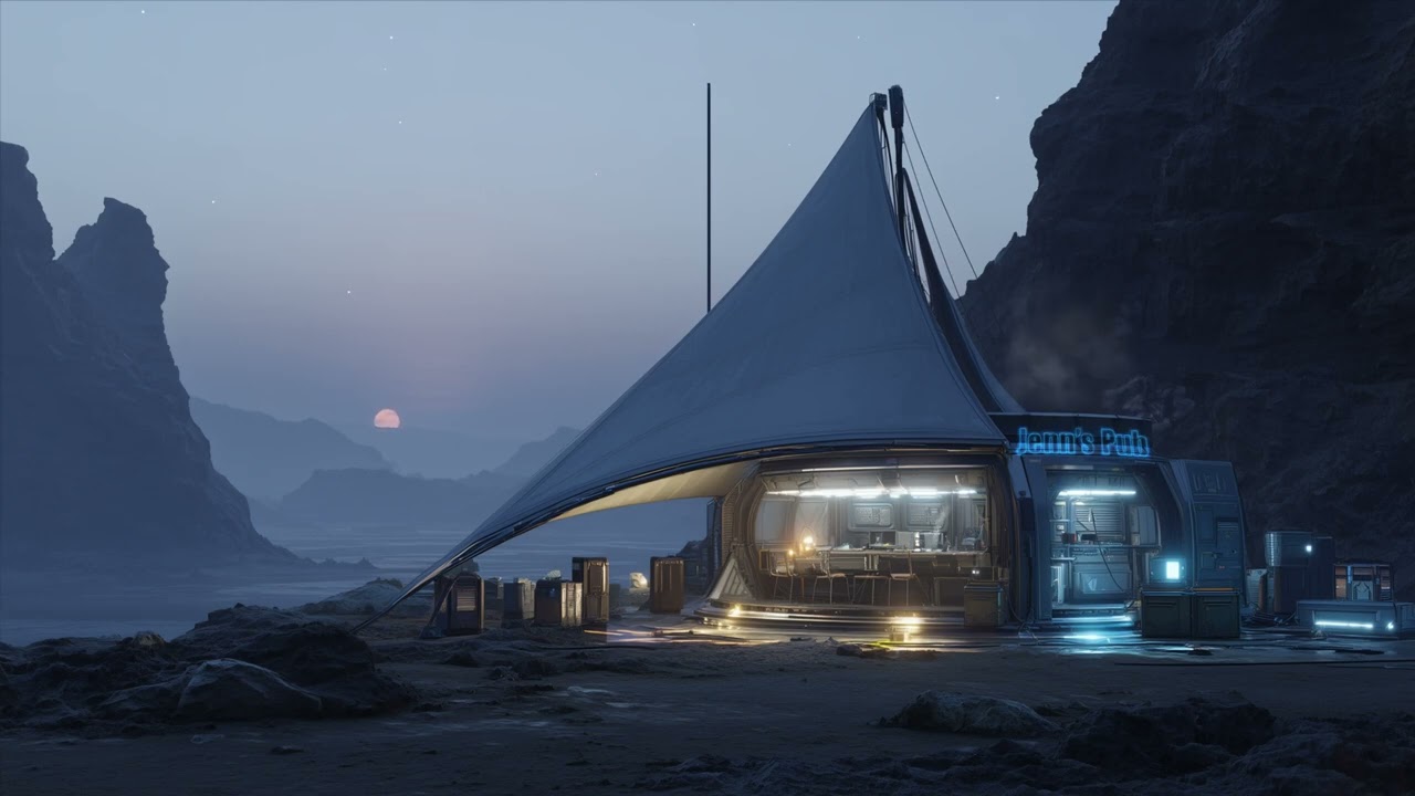 Jenn&rsquo;s Pub on Planet Pece-7 | Sci-Fi Desert Outpost Ambience for Sleep, Study, Relaxation