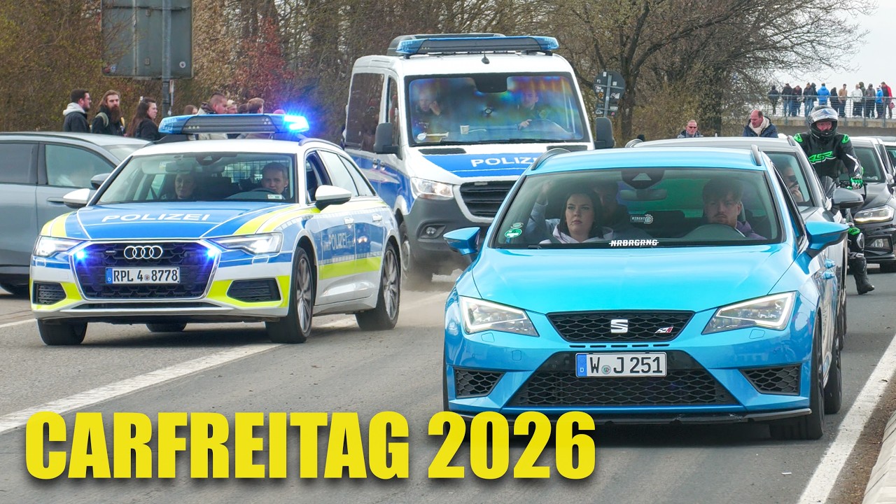 N&uuml;rburgring CarFreitag CHAOS! Суперкары, громкие BMW, полиция, забавные моменты!