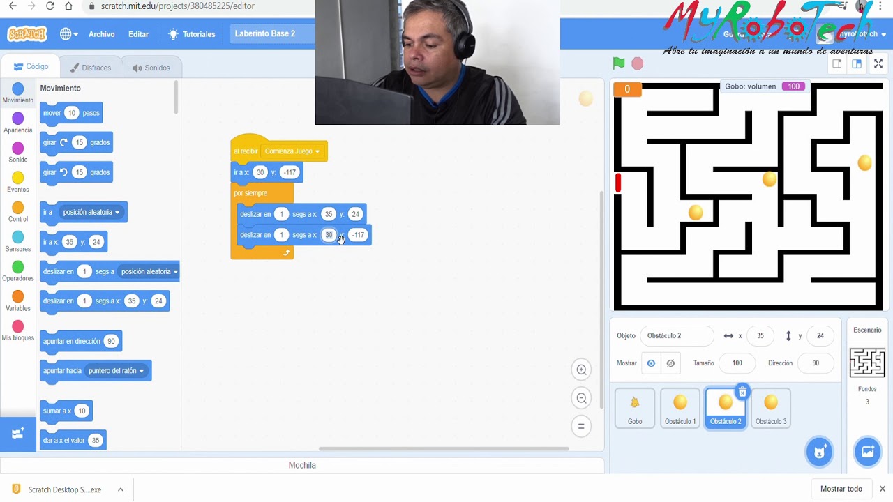 Desarrollo de Juego Laberinto en Scratch