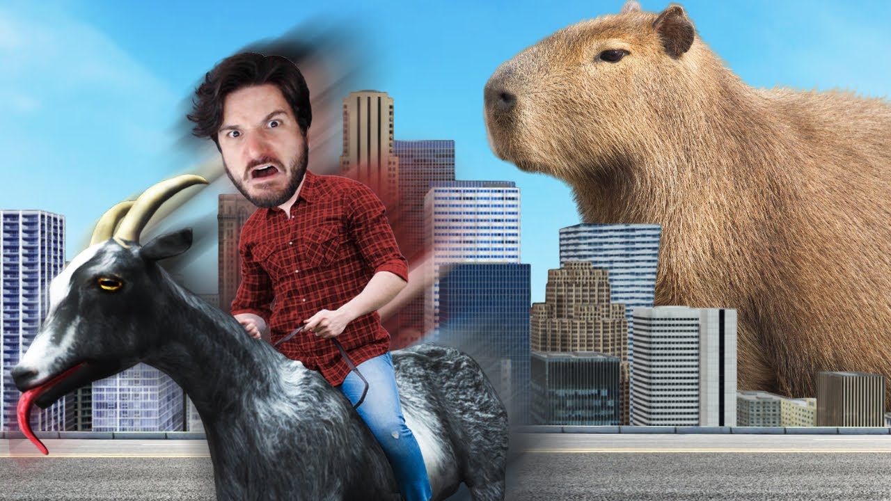 UMA CAPIVARA GIGANTE INVADIU A CIDADE! - Goat Simulator 3