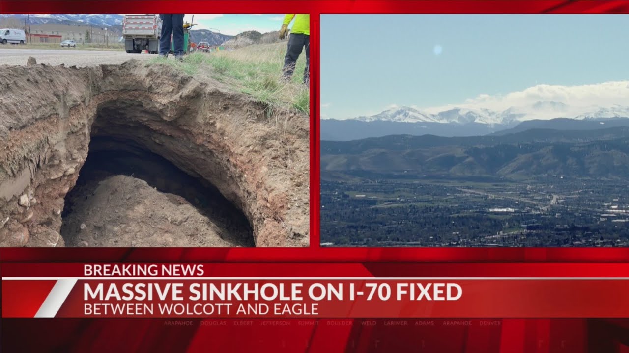 CDOT crews repair massive sinkhole along I-70 in Eagle County