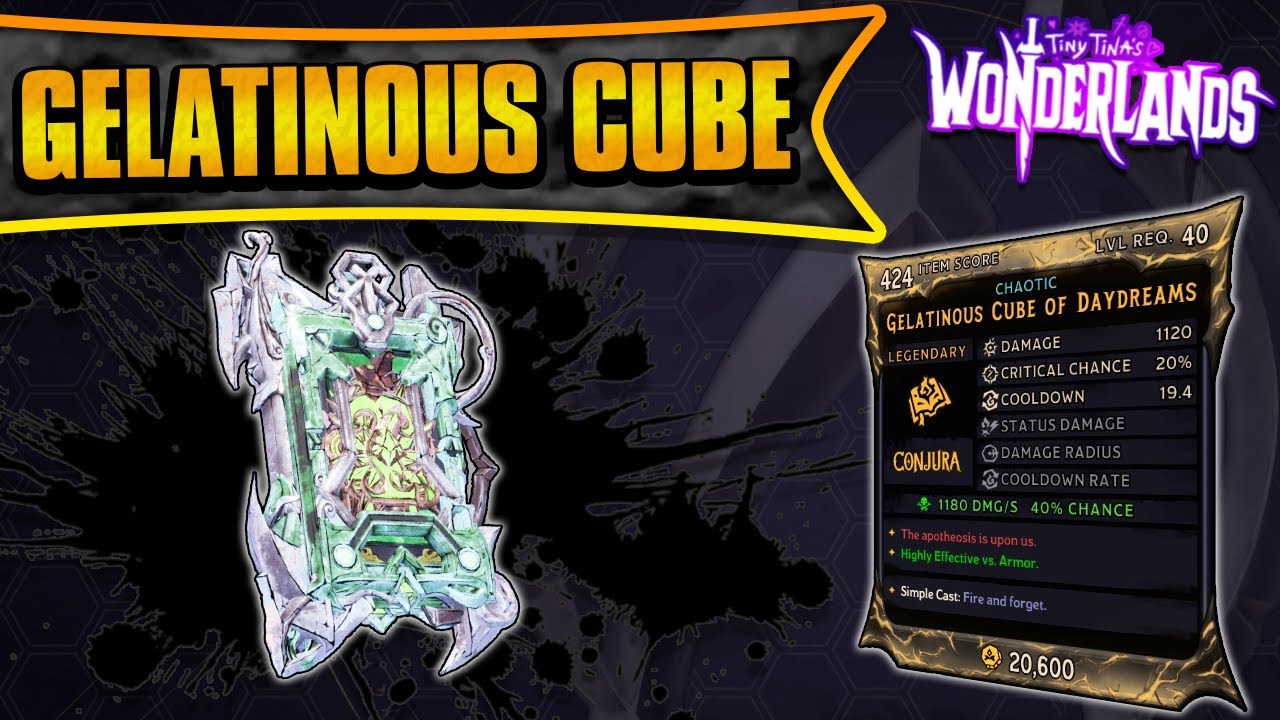 Gelatinous Cube Legendary Weapon Guide | Bouncing Cube! (Tiny Tina's Wonderlands)