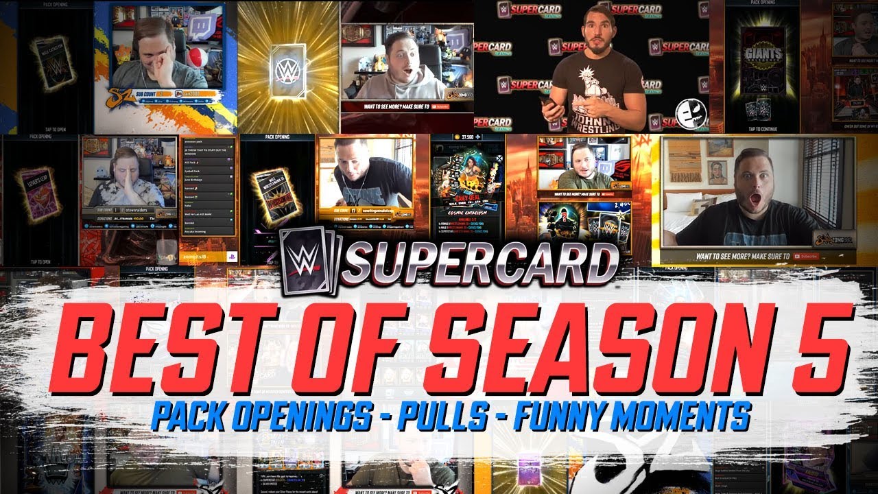 THE BEST PACK OPENINGS, PULLS AND MOMENTS OF WWE SUPERCARD SEASON 5!!