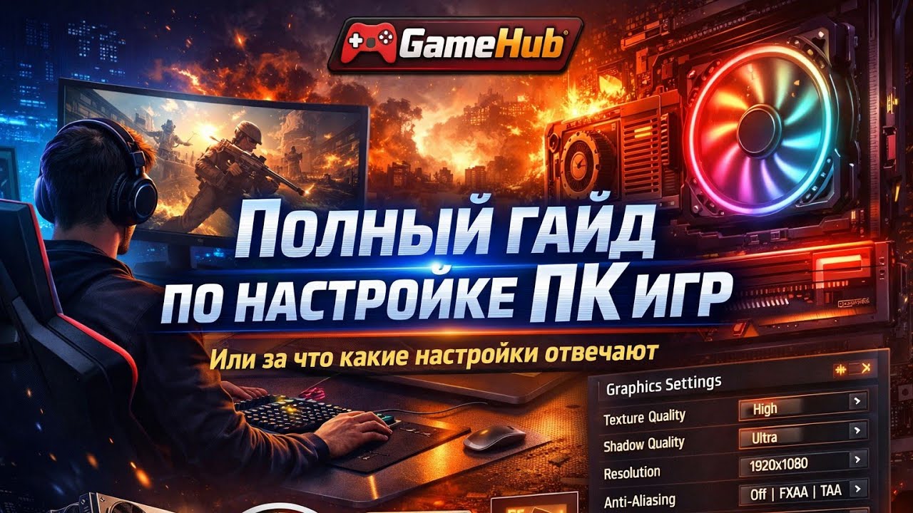 GameHub - Полный гайд по настройке ПК игр или за что какие настройки отвечают.