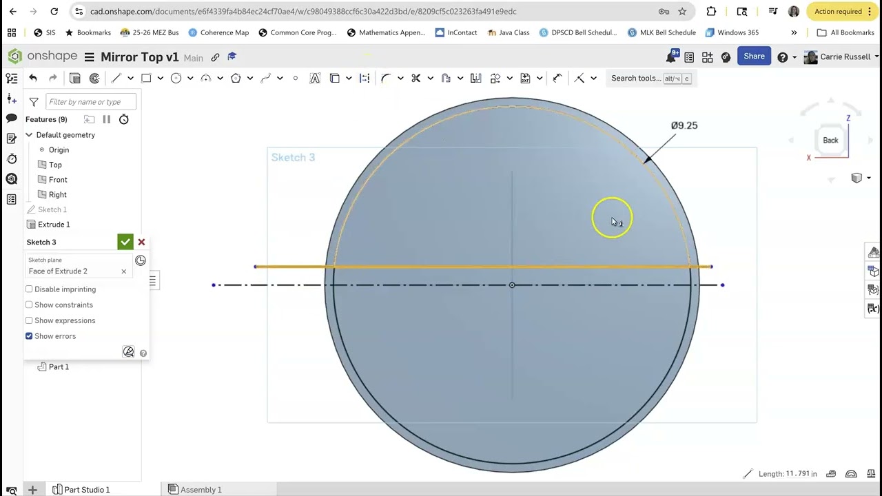 Mirror Top OnShape