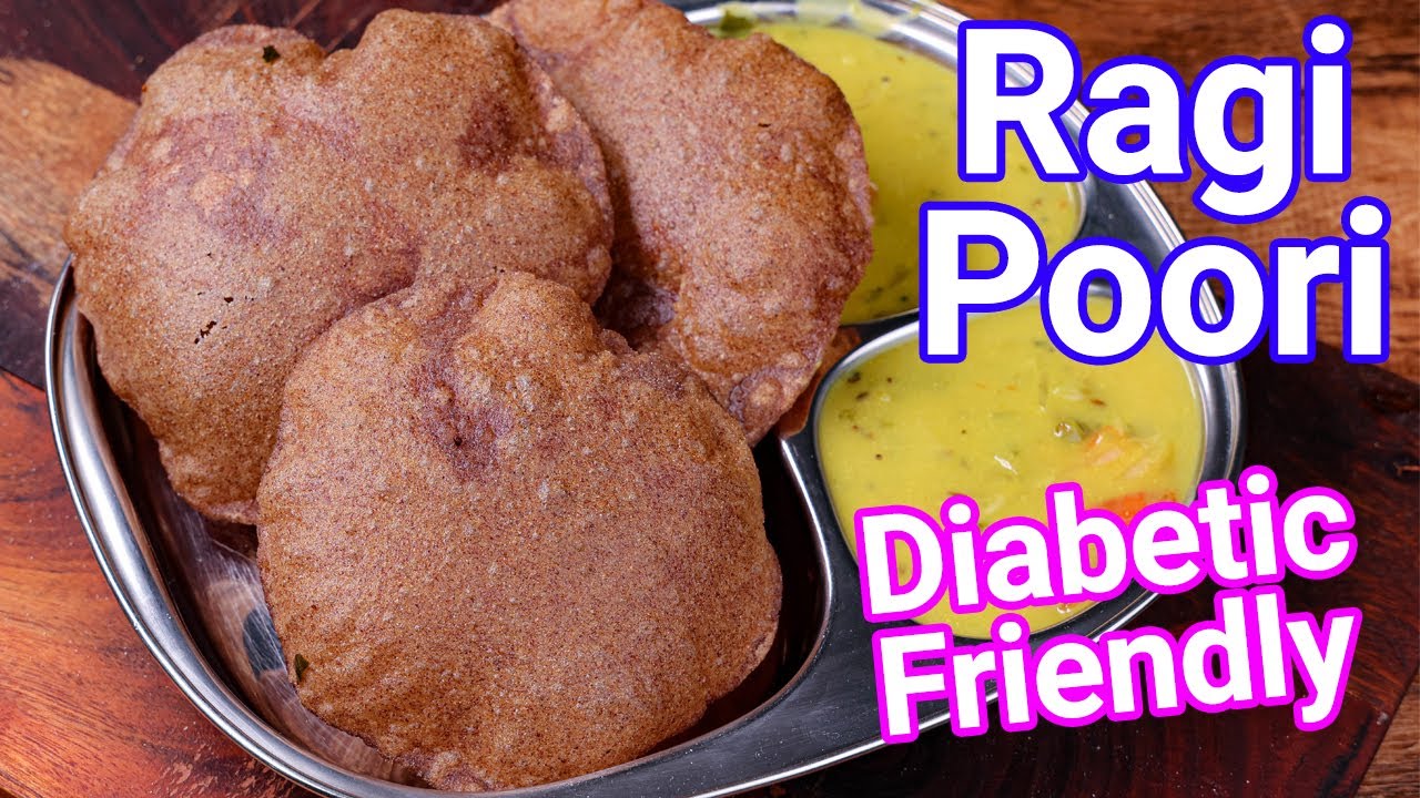 Ragi Poori Recipe with Special Chutney - Diabetic Friendly Bread Recipe | Finger Millet Puri