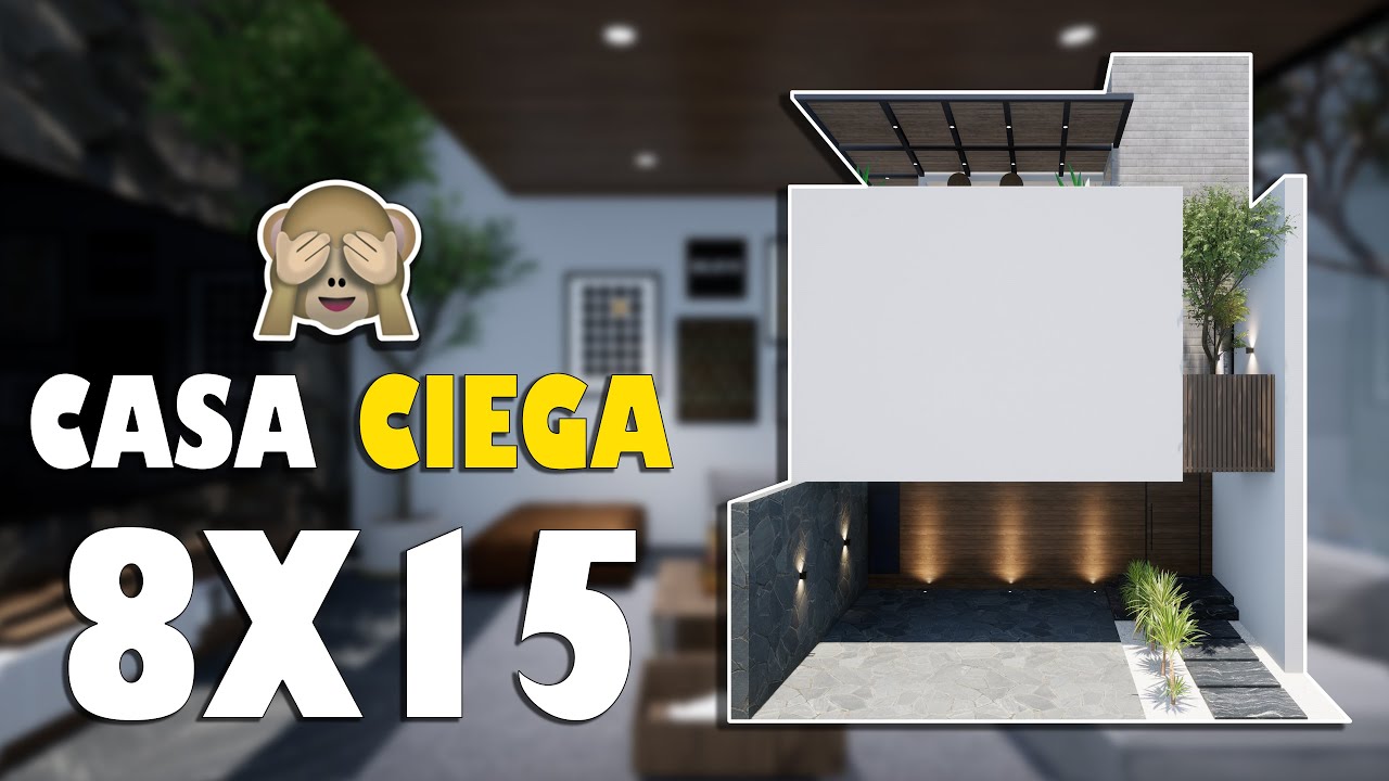 CASA CIEGA de 8x15 | parece una fantastica CUEVA DE LUJO | hasta ALBERCA tiene!! 🙀