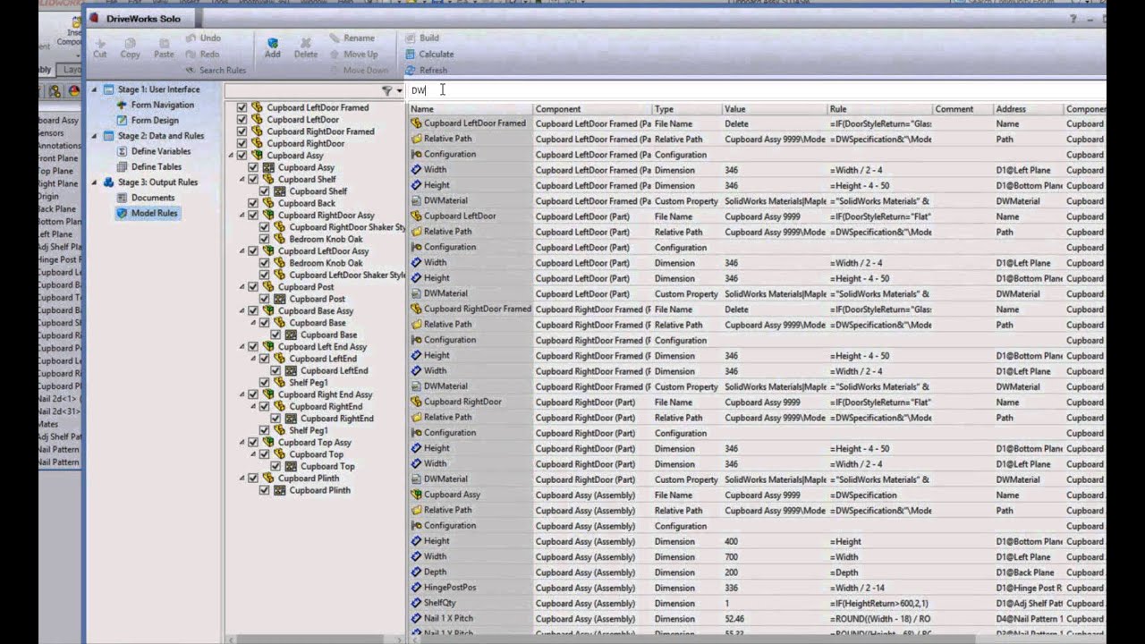 DriveWorks Solo - Creating Variables