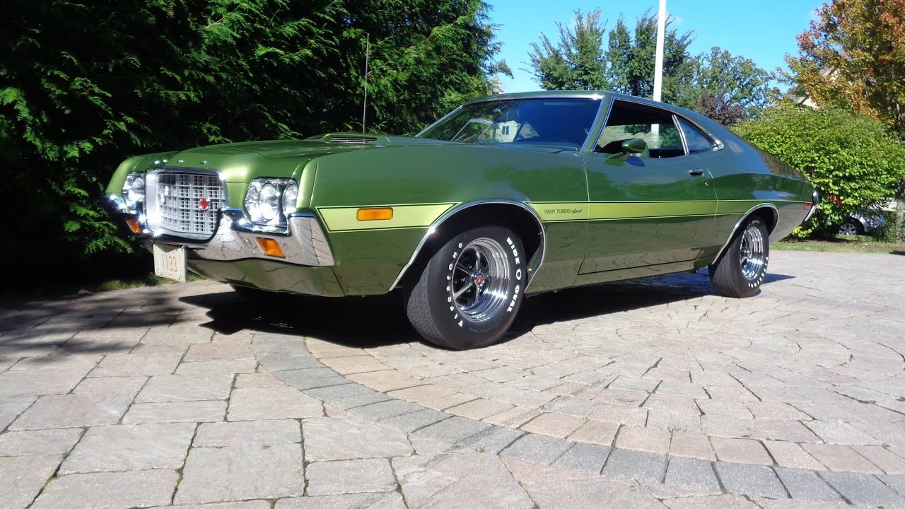 1972 Ford Gran Torino Sport 351 Cobra Jet 4 Speed in Green & Ride on My Car Story with Lou Costabile
