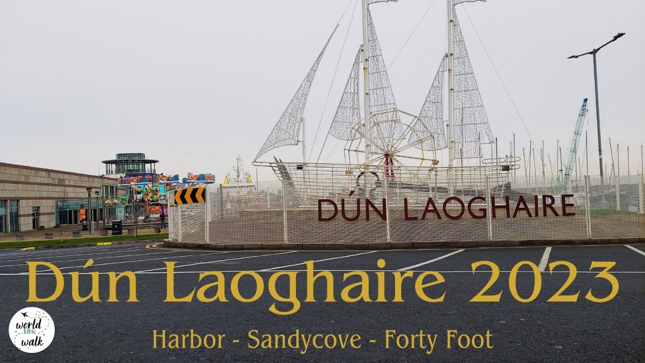 D&uacute;n Laoghaire afternoon walking tour - Harbor - Sandycove - Forty Foot - 4K