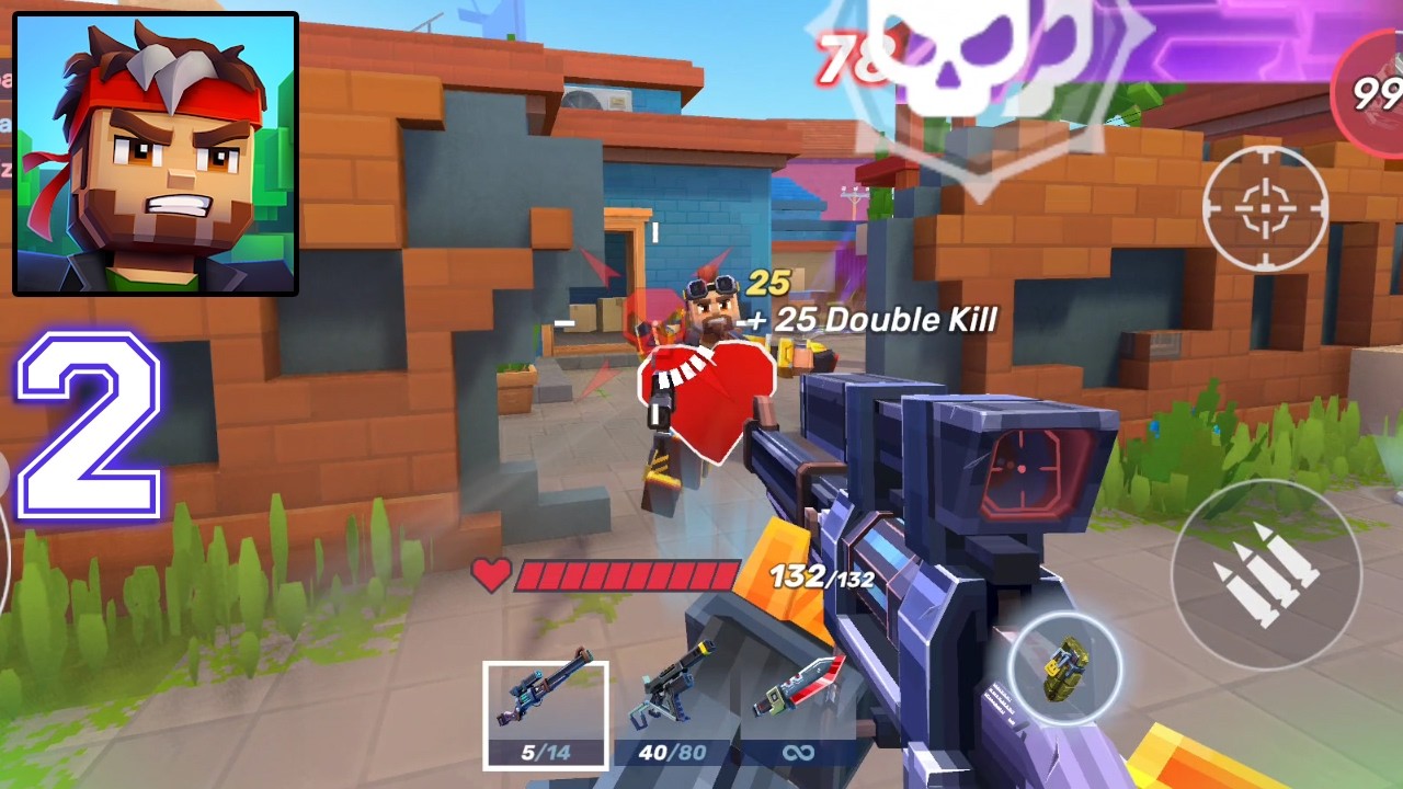 Pixel Gun 2 - Android Gameplay Part 2 Bloxel Arena Commando Strike: FPS Shooter