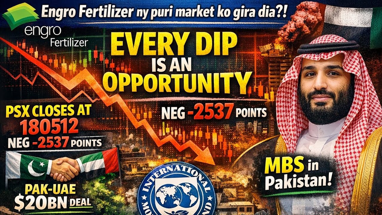 Every Dip Is an Opportunity | PSX Crash, Engro Impact, Pak-UAE $20Bn Deal & MBS Visit #psx #kse100 