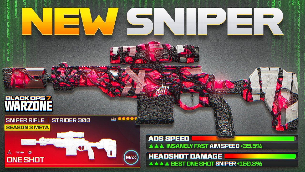 new BEST 1 SHOT SNIPER META LOADOUT for WARZONE BO7! (Best Strider 300 Class Setup in Warzone)