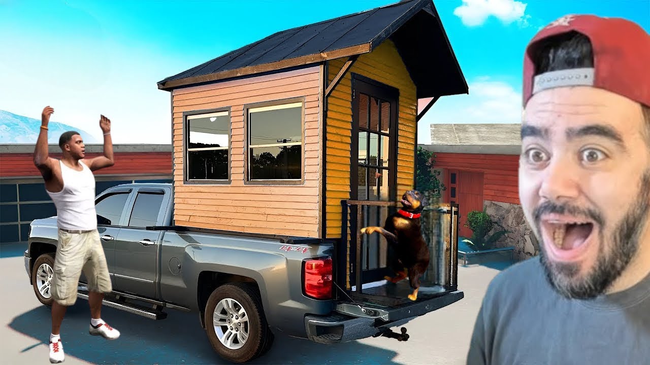 FRANKLIN ARABA EVE TAŞINIYOR ARABADA YAŞAYACAK - GTA 5 MODS