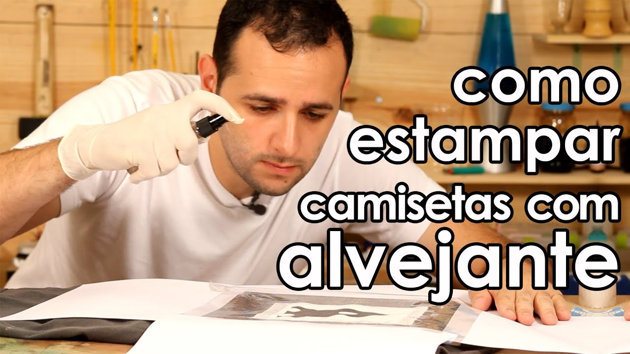 Como estampar camisetas com alvejante (artesanato)