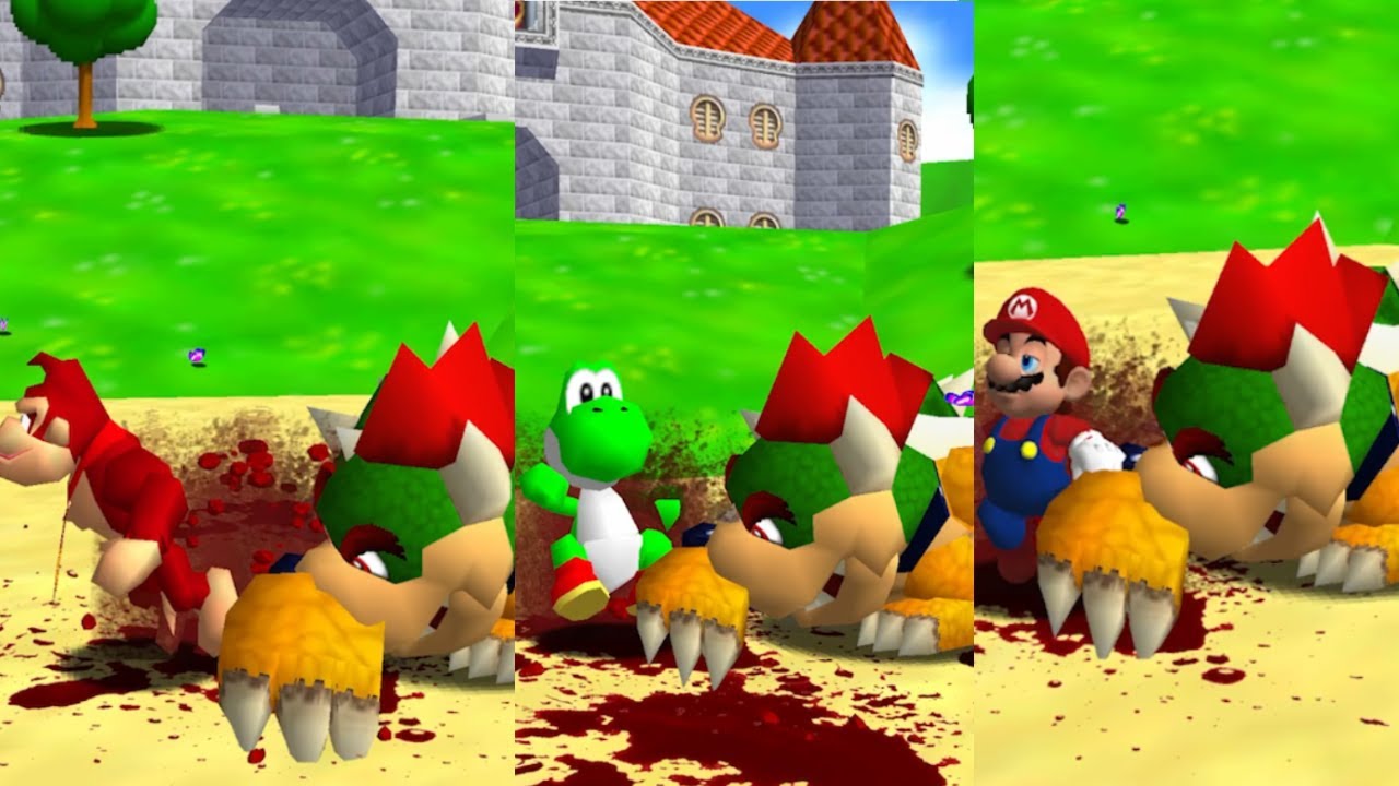 All Characters defeated by Bowser in Super Mario 64