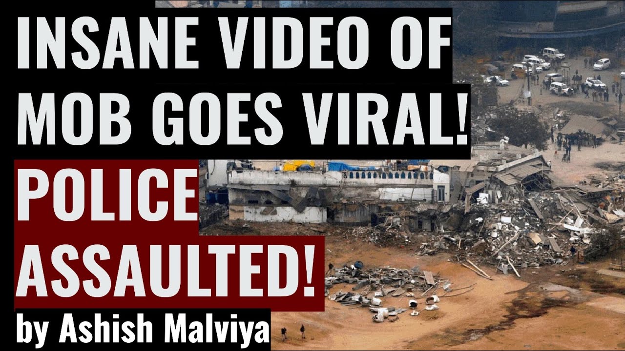 INSANE VIDEO FROM INDIA GOES VIRAL! CRAZY MOB HITS INDIAN POLICE! #viralvideo
