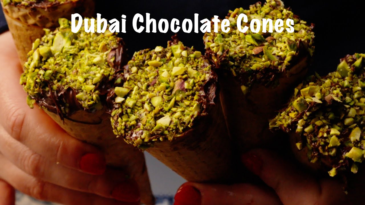 Homemade Dubai Chocolate Cones | Pistachio Dessert Everyone is Obsessed With!