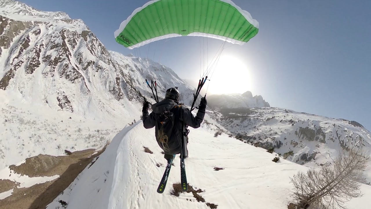 Speedriding Chamonix le Tour au soleil