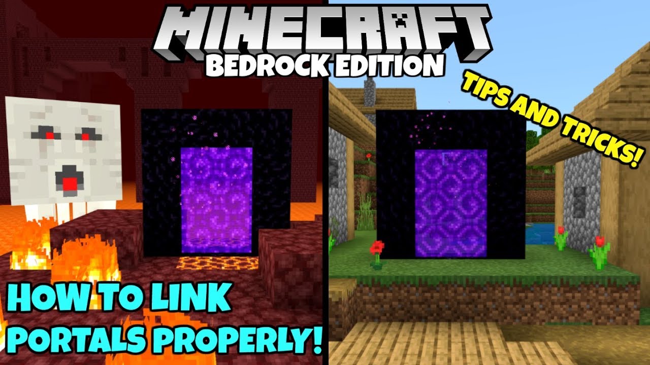 Minecraft Bedrock: How To Link Nether Portals PROPERLY + Tips And Tricks! MCPE Xbox PC