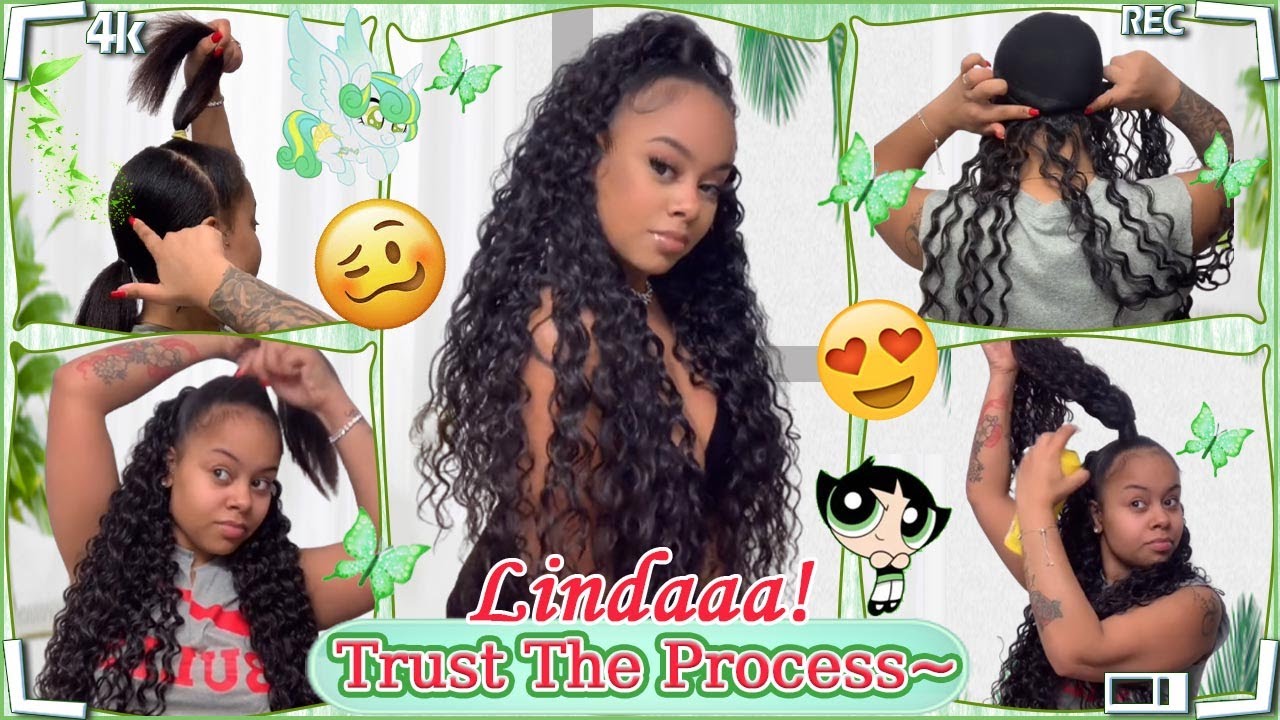 ✨Regular Hairstyle: Quick Weave Halfuphalfdown | 30Inch Deep Wave Human Hair! #ELFINHAIR Review