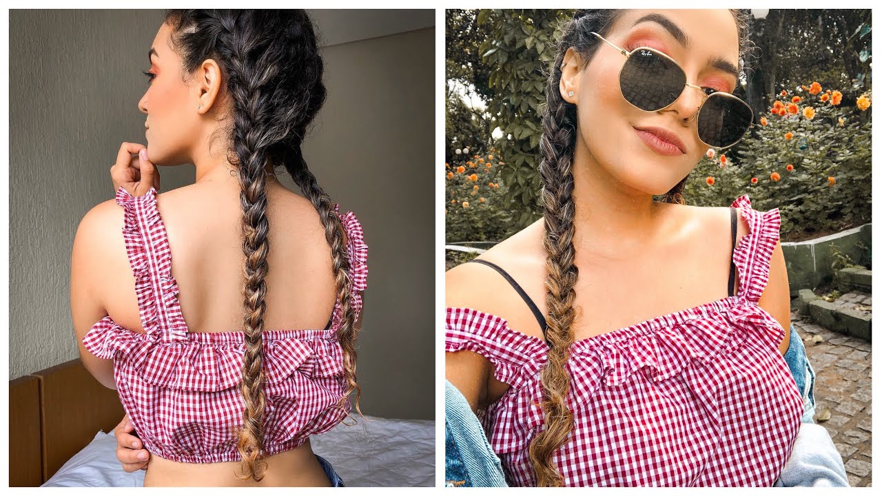 Penteado estiloso para cabelo cacheado 😱 FÁCIL