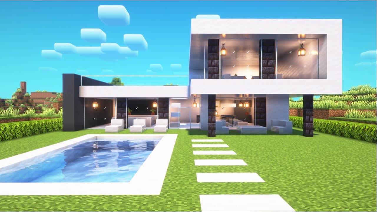 Minecraft: How to Build a Modern House Tutorial #60