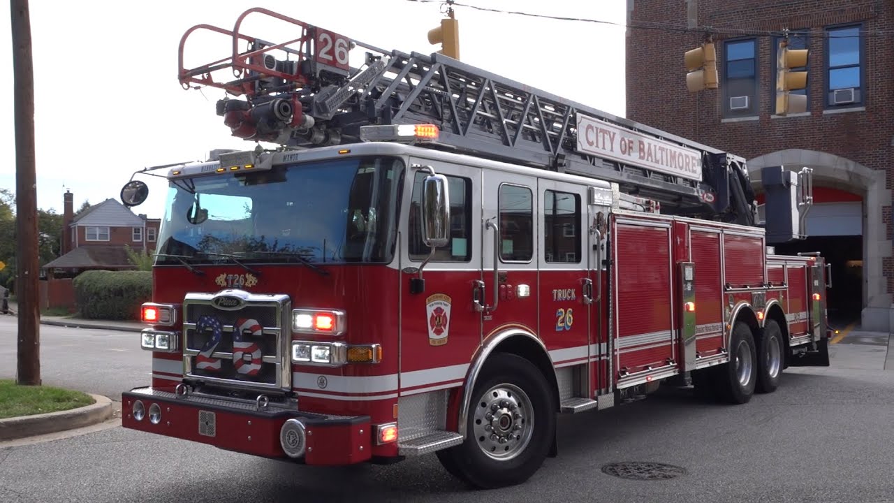 Baltimore City Fire Department Truck 26 Responding 10/17/23
