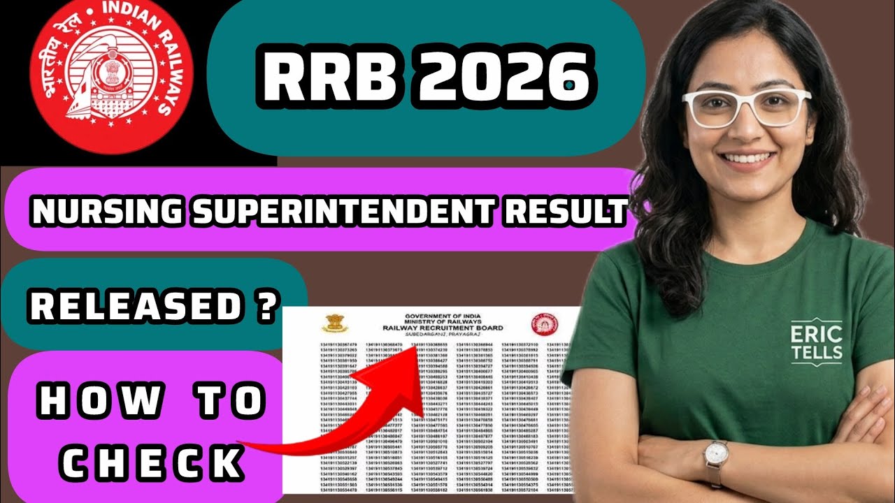rrb nursing superintendent result 2026 | rrb staff nurse result 2026
